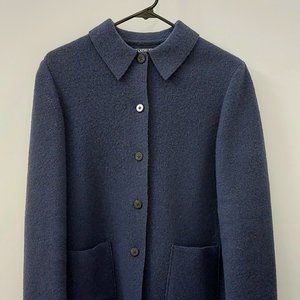 Lands' End Pure Wool Navy Blue Jacket